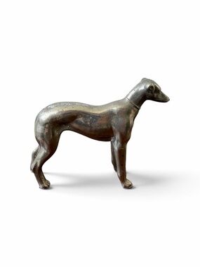 Vintage antique Art Deco Chrome Greyhound dog Sculpture 1930’s 1940’s